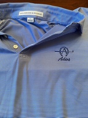 Men’s Blue Striped Polo Shirt